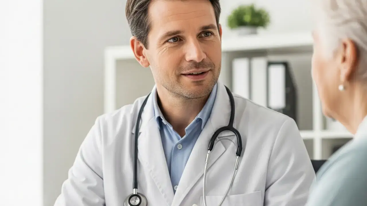 medico avaliando paciente idoso com hiponatremia